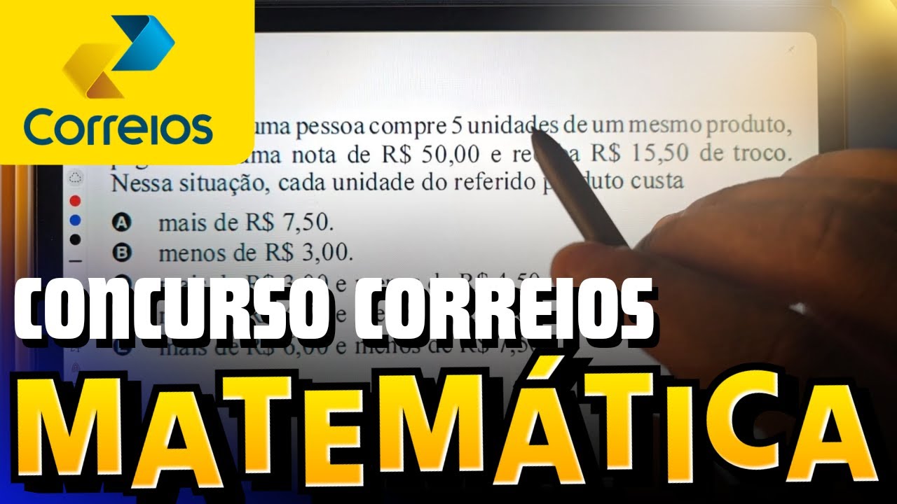 MATEMÁTICA CONCURSO CORREIOS 2024 APRENDA NA PRÁTICA Enem