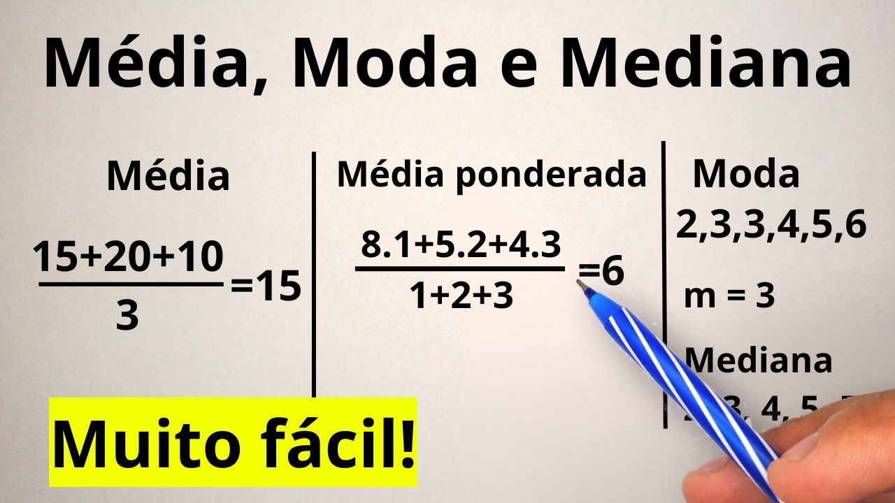 Meda Modla MÉDIA, MEDIANA E MODA | Entenda de forma fácil com exemplos e questões ...